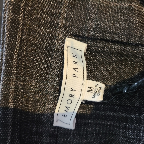 Grey High Waisted Pleated plaid mini skirt M - Picture 4 of 7